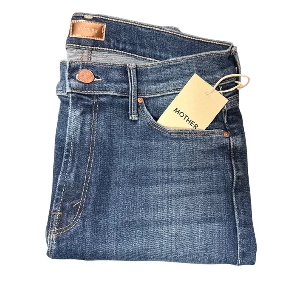 MOTHER The Mid Rise Dazzler Skimp Straight Leg Jeans - Picture 2 of 5